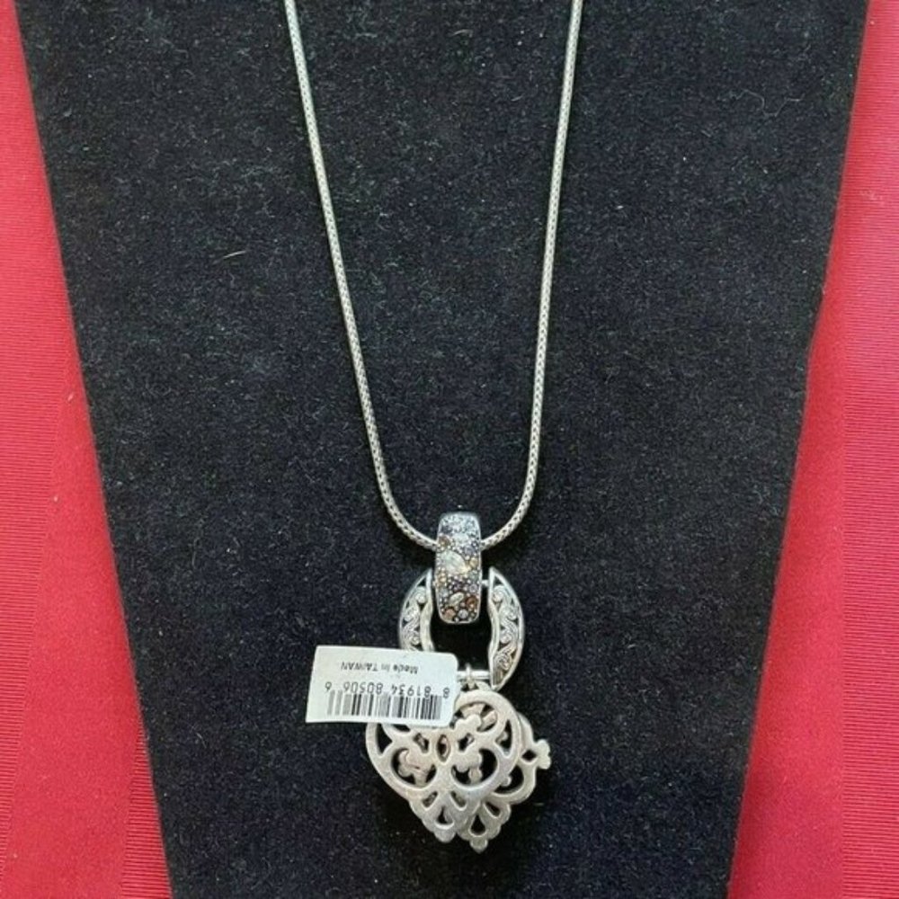 Brighton CRYSTAL VOYAGE Dangling Hearts Necklace